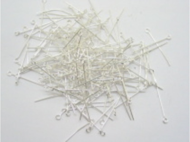 (image for) 250Gram Silver Plated Eye Pins Jewelry Finding 30mm